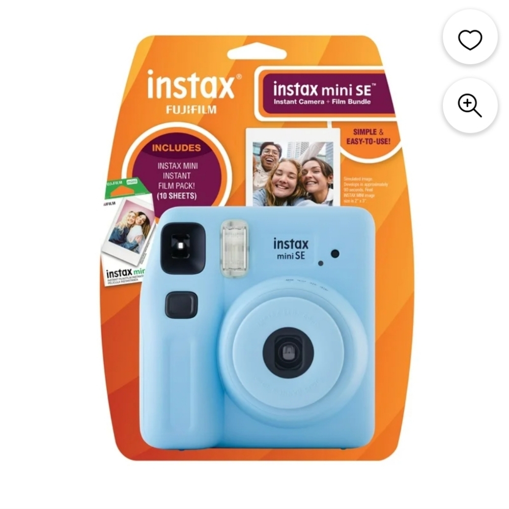 Instax Fujifilm mini SE Instant Camera and Film Bundle *new in box